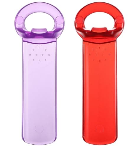 2 PCS Jar Key Lid Opener, Jar Lid Opener (Transparent Red and Purple)