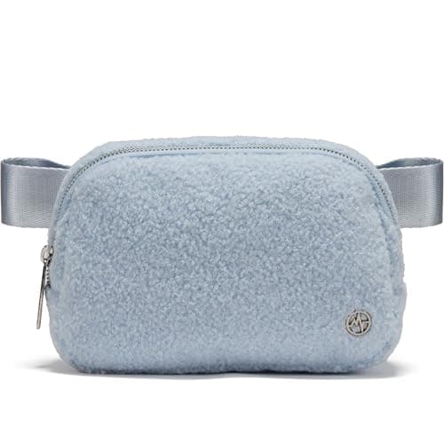 Pander Fanny pack Everywhere Fleece Belt Bag for Women and Men with Adjustable strap Belt, 1L. (Windmill Blue)
