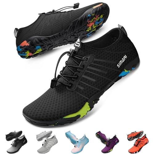 SIMARI Water Shoes for Women Men - Barefoot Quick-Dry Aqua Socks | Lightweight Swim Shoes for Surfing, Swimming, Beach Sports, Kayaking, Diving | Non-Slip Design