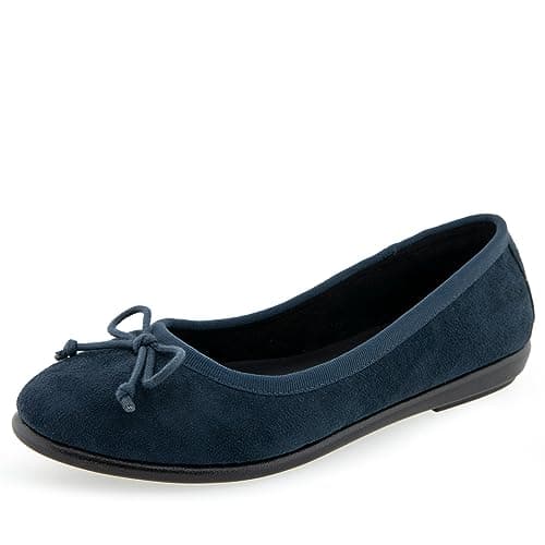 Aerosoles HOMEBET Ballet Flat, Navy Faux Suede, 5M
