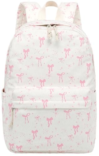 BTOOP School Backpack for Teens Large Corduroy Bookbag Lightweight 15.6 inch Laptop Bag for Girls Women Casual High School College