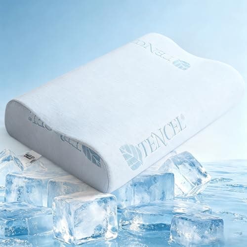 Cervical Memory Foam Pillow for Neck Pain Relief, Blue, 24 x 16 Inch