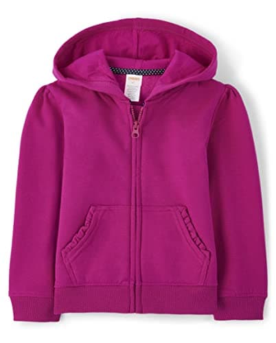 Gymboree Girls and Toddler Long Sleeve Zip Up Hoodie Sweatshirt, Magic Magenta, 8 (3030585)