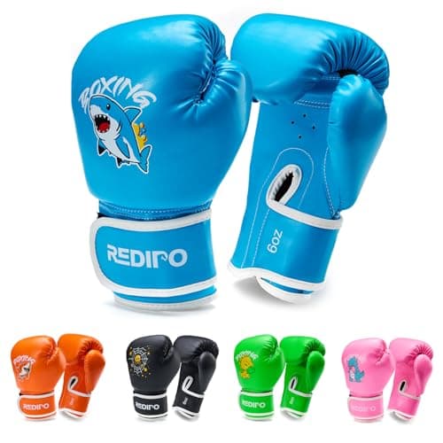 Redipo Kids Boxing Gloves, Youth Boxing Training Gloves for Kids 3-9 Year Boys and Girls, 4&6OZ Fighting Gloves, Punching Bag Kickboxing Thai Mitts MMA Training Sparring Gloves