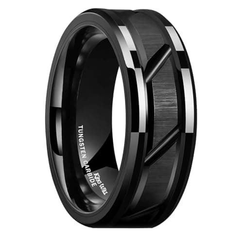 King Will Men Tungsten Wedding Band 8mm Size 12.5