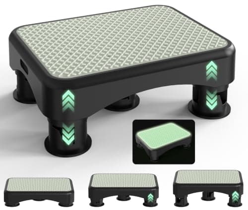 CraMAGI Adjustable Mobility Step Stool for Adults, 3-Level Bed Step Stool