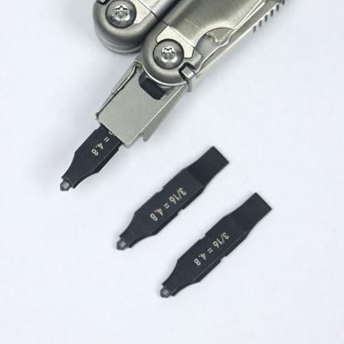 Cosmedge 3Pack Glass Breaker Bit Set for Leatherman, Replacement Double-Ended Flat Screwdriver Bits,Tungsten Carbide Glass Breaking Tip + 3/16 Flat Head for Leatherman Multitool Accessories (S2 Steel)