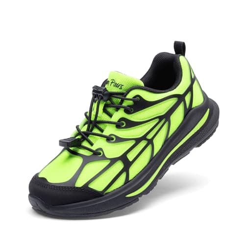 DREAM PAIRS Boys Girls Running Shoes Kids Athletic Lightweight Breathable Gym School Shoes,Size 11 Little Kid,Neon Green/Black,KKUMRS2521