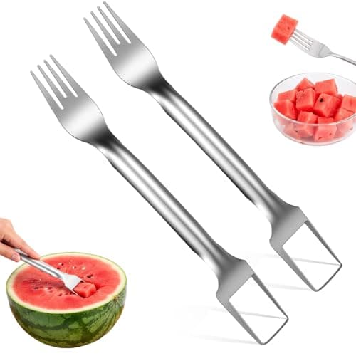 QFGasre 2pcs Watermelon Cutter Slicer Fruit Cutter Watermelon Fork Slicer