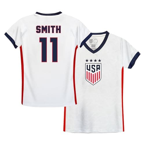 Icon Sports U.S.Women Soccer Game Day Tee - Officially Licensed Unisex Youth Short Sleeve T-Shirt 81 White Red Sophia Smith XL