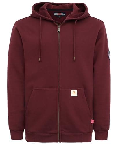 BOCOMAL FR Hoodies Zipper Front 10.5oz Fleece Flame Resistant Sweatshirts