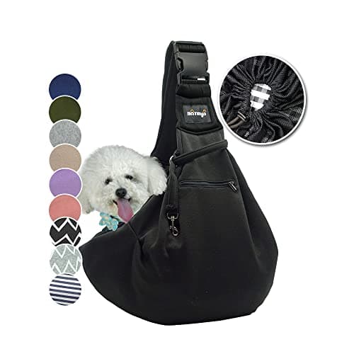 NATUYA Pet Dog Sling Carrier, Black