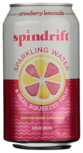 Spindrift Strawberry Lemonade Sparkling Water Can 12 Ounce (Pack of 1)