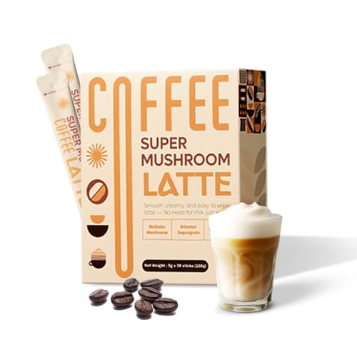 DALAMHARI Mushroom Coffee Latte 30T | Shitake Mushrooms Korean Coffee Ryze Mushroom Coffee Creamer Sugar Free Ryse Mushroom Coffee Alternative Four Sigmatic Mushroom Coffee Pocket Coffee Chicory Coffee