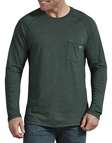 Dickies Men's Temp-iQ Performance Cooling Long Sleeve T-Shirt Shirt, Hunter Heather, 2X
