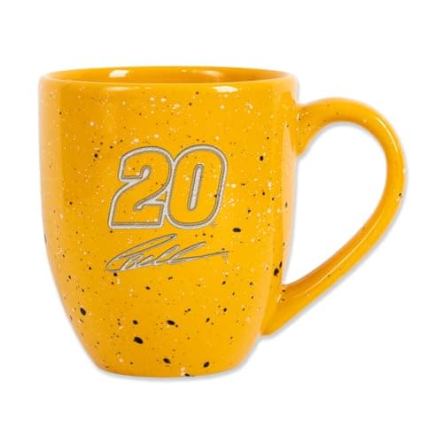 Rico Industries NASCAR Racing Christopher Bell 16 oz Team Color Laser Engraved Speckled Ceramic Coffee Mug