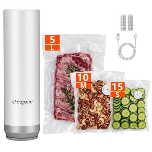 Handheld Vacuum Sealer for Food Powerful Vacuum Sealer Machine,Seal Meal Saver,Portable Food Sealer (Sealer + 30 Reusable Vacuum Bags)