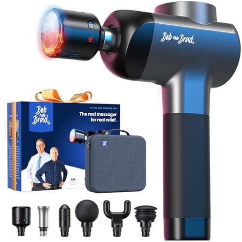 BOB AND BRAD X6 Pro Max Massage Gun with Heat and Cold, FSA Eligible HSA Deep Tissue Percussion Massager Gun for Athletes, Metal Head & 5 Speeds, Handheld Muscle Massager for Body and Back Pain Relief