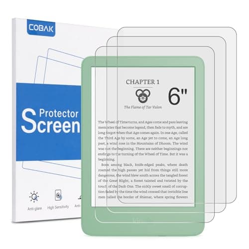 CoBak 3 PackScreen Protector for 6" Kindle 2024 and 2022 (11 Generation)