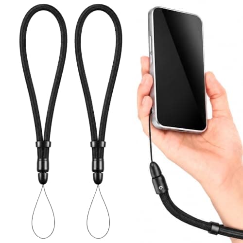 cobee 2 Pcs 7 mm Thick Phone Lanyard 360° Rotatable Wrist Strap