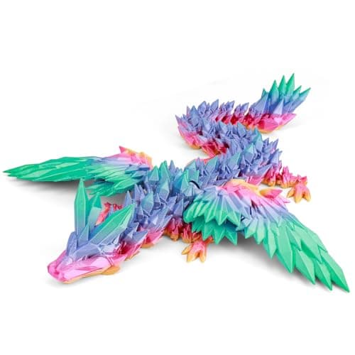 VUTIKPIX 18" Large 3D Printed Dragon with Wings, 3D Printed Animals Toys