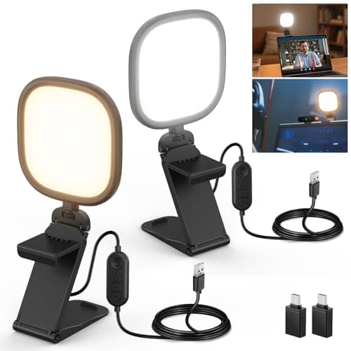 NEEWER BASICS 2Pcs 5" 10W LED Streaming Light, Bi Color Edge Lit Full Screen CRI95 USB Lamp with Multifunction Desk Stand, Monitor Laptop Computer Webcam Video Conference Zoom Recording Lighting, NL10