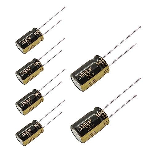 Replacement for 6 pcs Panasonic FM Series Capacitors 25V 1000uf Low Impedance