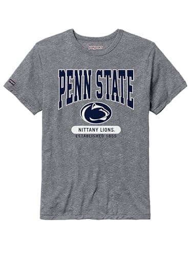 JanSport NCAA Officially Licensed Pregame Short Sleeve T Shirt for Men, Soft & Breathable Triblend Crewneck T Shirt with Graphic Detailing, Everyday University Fan Apparel
