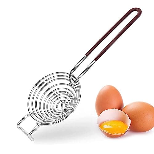 Egg Separator Egg Yolk White Separator Stainless Steel Egg White Yolk Sifting Filter Egg Divider Kitchen Tool for Baking/Cooking
