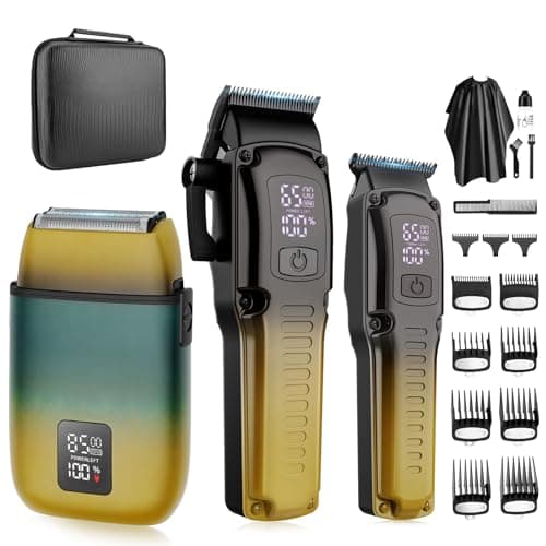 Zesuti Hair Clippers for Men,Cordless Beard Trimmer Electric Shavers Set