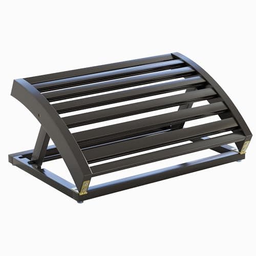 Foot Rest for Under Desk at Work - Adjustable Black Bamboo Footrest for Office and Couch