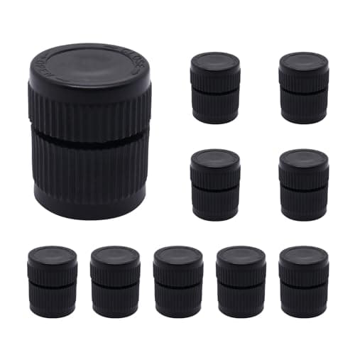 ZHMEINA 10PCS Shrub Head Mushroom Bubbler, Sprinkler Bubbler Head with Flow Control, 360° Drip Irrigation Spray Emitter Heads for 1/2 Inch Male Thread, Garden, Lawn, Tree Watering System (Black)