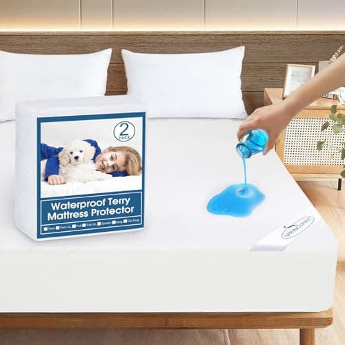 Crib Mattress Protector Waterproof,Absorbent Fitted Sheet