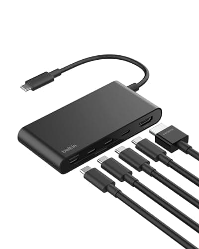 Belkin USB-C Hub 5-Port 4K HDMI 100W PD for MacBook, iPad, laptops & More