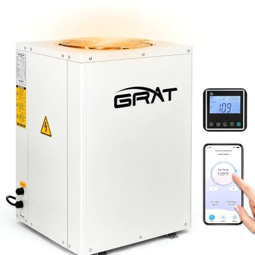 Oibath 35,000 BTU Full Inverter Pool Heat Pump with Top Air Discharge