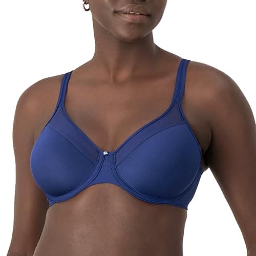 Bali womens Bali Women's One Smooth Ultra Light Convertible Df3439 Full Coverage Bra, In the Navy, 38D US