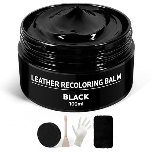 FAVIRZCE Black Leather Recoloring Balm: Premium Dye Repair Kits for Couch Sofas Car Seats Shoes Bags & Vinyl Furniture