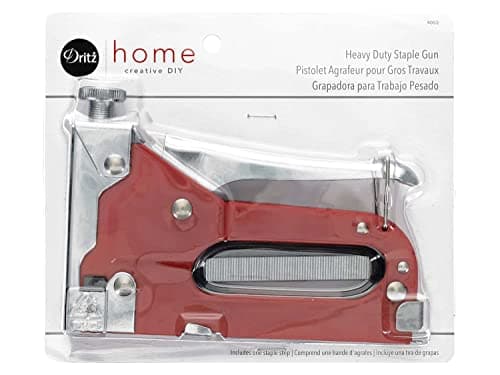 Dritz Home 9052 Heavy Duty Staple Gun, 7/16-Inch with 100 Staples , Black