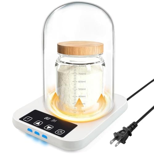 Sourdough Starter Warmer with Glass Dome for Sour Dough Baking Fermentation