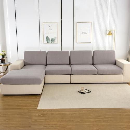 UWWGKK Stretch Couch Cover for Sectional Sofa - Multiple Patterns & Colors,Sofa Cover Design for L-Shaped Couches (1 Pcs for Large)