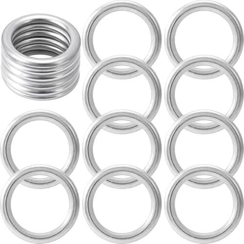 Isslly 10 PCS Oil Drain Plug Gasket for Leak Proof Sealing, N0138157 Crush Washer Seal, Aluminium Alloy Oil Drain Plug Washer Replacements Compatible with Most Popular Models