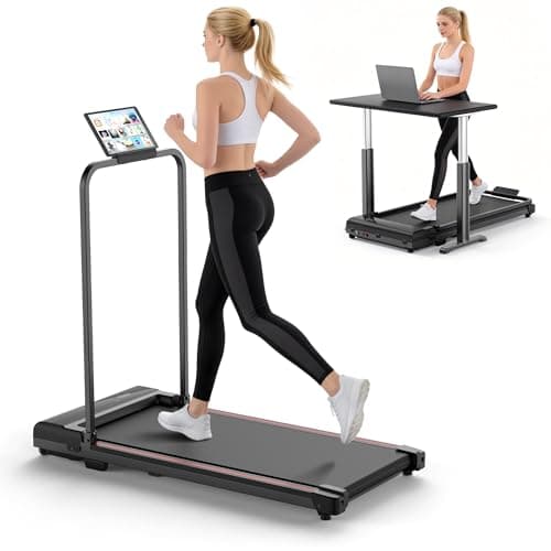 Walking Pad Treadmill for Home with Handle Bar Foldable Under Desk Terluxra
