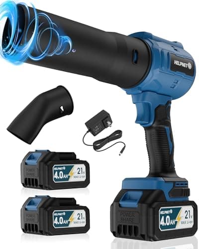 Cordless Leaf Blower with Battery and Charger - Blowers for Lawn Care, As Seen On TV, 1000000 RPM Turbo Jet Electric Blower, Lightweight Handheld with Extended Nozzle, Portable for Patio & Yard