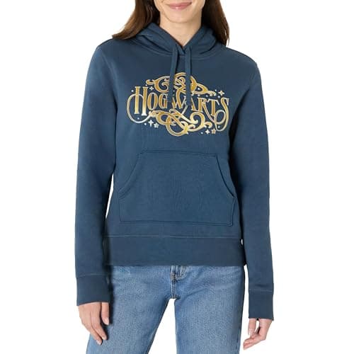 Amazon Essentials Harry Potter - DC Comics - Looney Tunes Women's Fleece Pullover Hoodie Sweatshirts, Hogwarts, Small