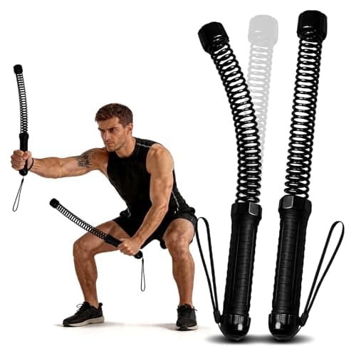 Weighted Ropeless Battle Rope, Heavy Duty Battle Sticks, Portable Fitness Equipment for Home Gym, HIIT, Cardio & Full Body Strength Training for Men & Women