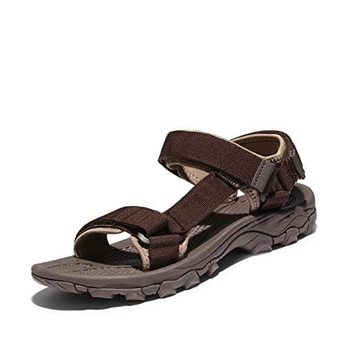 NORTIV 8 Men's Sandals Hiking Sports Lightweight Summer Water Arch Support River Open Toe Athletic Trail Outdoor Walking SandalsBrown Size 8 LANGDO 2