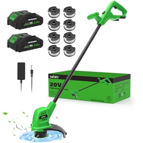 Cordless Weed Wacker 20V, Battery Powered String Trimmer, 10-Inch