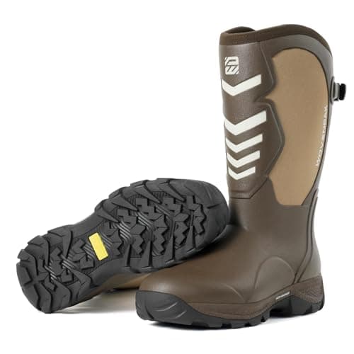WOVENPAK Rubber Boots for Men, Hunting Boots 6mm Neoprene Insulated Mud Boot for Men with Steel Shank, Mens Rubber Boot Waterproof Boot, Anti Slip Work Boots Outdoor Mud Boots, Size 11