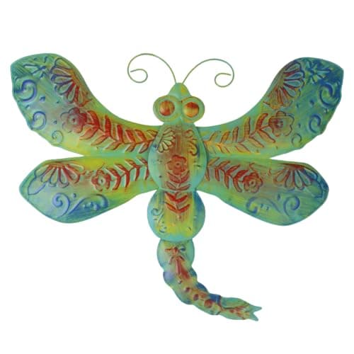 dreamskip 26" Metal Dragonfly Outdoor Wall Decor, Large 3D Wall Art for Yard Patio Fence Decoration, Garden Wall Decor Gift for Mom Women (Bronze)