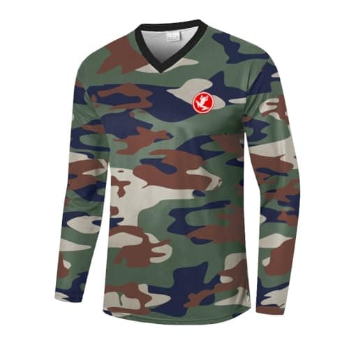 UGLY FROG Men's Motocross Racing Jersey UPF50+ Youth Motorcycle Shirt MX Racing Dirt Bike Jersey Off-Road Shirt